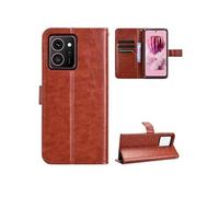 Coque pour HMD Skyline 5G Protection Antichoc Effet Etui Cuir et Intérieur TPU avec Porte-Cartes Fonction de Suppport Marron