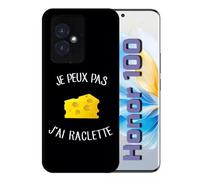 Coque Pour Honor 100 - Je Peux Pas J Ai Raclette Fond Noir - Silicone - Noir
