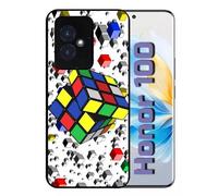 Coque Pour Honor 100 - Rubik's Cube 3d - Silicone - Noir