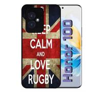 Coque Pour Honor 100 - Rugby England - Silicone - Noir