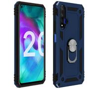 Coque pour Honor 20 / Huawei Nova 5T Antichoc bi-matières Bague Support Vidéo Bleu nuit