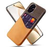 Coque pour Honor 200 5G,Antidérapant,Pprotection Contre la Chute à 360°,Résistance aux Empreintes digitales,Caisse en Cuir en Toile et en PU avec 1 Fente pour Cartes derrière-Brown