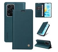 Coque pour Honor 200 Lite 5G - NOBRAND - Étui Portefeuille Cuir PU - Souple - Aimantée - Bleu