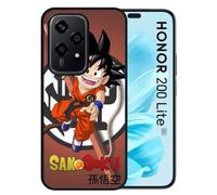 Coque Pour Honor 200 Lite - Dbz Sangoku Enfant Kanji Boule De Cristal - Silicone - Noir