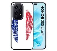 Coque Pour Honor 200 Lite - Empreinte Digitale Drapeau France - Silicone - Noir