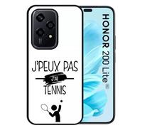 Coque Pour Honor 200 Lite - J Peux Pas J Ai Tennis Fond Blanc - Silicone - Noir
