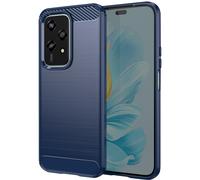 Coque pour Honor 200 Lite Protection Souple Effet Carbone et Brossé Bleu nuit