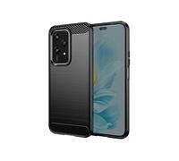 Coque pour Honor 200 Lite Souple Effet Carbone et Brossé Noir