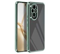 Avizar Coque pour Honor 200 Pro Dos Transparent Contour effet Chromé Vert pâle