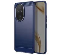 Coque pour Honor 200 Pro Souple Effet Carbone et Brossé Bleu nuit