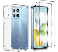 Coque pour Honor 200 Smart 5G avec 2 Verre Trempé Housse de Protection Souple Silicone TPU Bumper Antichoc -Transparente- TECHTA