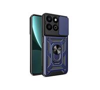 Coque pour Honor 200 Smart 5G et Honor X7c - housse etui rigide anti choc + film ecran - BLEU FONCE -