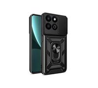 Coque pour Honor 200 Smart 5G et Honor X7c - housse etui rigide anti choc + film ecran - NOIR -