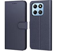 Coque pour Honor 200 Smart 5G, Etui Protection Housse Premium en Cuir PU,Pochette Fermeture Magnétique, Bleu- TECHTA