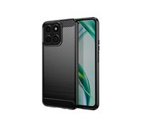 Coque pour Honor 200 Smart Silicone Design Carbone Brossé Noir
