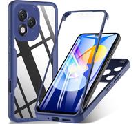Coque Pour Honor 400 Lite 5g, Housse Transparent Antichoc Avec Protection Écran, 360° Full Body Protection Etui Robuste Double Face Bumper Intégrale Case, Bleu