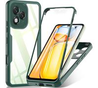 Coque Pour Honor 400 Lite 5g, Housse Transparent Antichoc Avec Protection Écran, 360° Full Body Protection Etui Robuste Double Face Bumper Intégrale Case, Vert