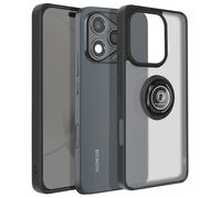 Coque pour Honor 400 Lite - AVIZAR - Antichoc - Bague Magnétique - Dos Translucide Noir - Souple