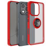 Avizar Coque pour Honor 400 Lite – Antichoc, Bague magnétique, Dos translucide – Rouge