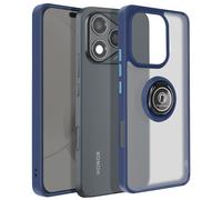 Coque pour Honor 400 Lite Bague Magnétique Dos Translucide Bleu