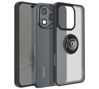 Coque pour Honor 400 Lite Bague Magnétique Dos Translucide Noir