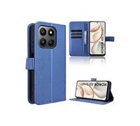 Coque pour Honor 400 Smart 5G Etui Protection Housse Premium en Cuir PU, Pochette Flip Case Compatible avec Book Bleu
