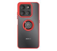 Coque pour Honor 400 Smart avec Anneau Magnétique Rotatif et Finition Givrée Rouge