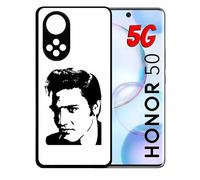 Coque Pour Honor 50 5g - Portrait Elvis Presley - Silicone - Noir