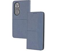 Coque Pour Honor 50 Pro,Étui En Cuir Portefeuille Housse Avec Fente Carte,Étui Portefeuille En Cuir,Antichoc Flip Folio Case,Housse Premium Pu Portefeuille-Gris Bleu