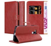 cadorabo Coque pour Honor 5C en Rouge Cerise - Housse Protection avec Fermoire Magnétique, Stand Horizontal et Fente Carte - Portefeuille Etui Poche Folio Case Cover