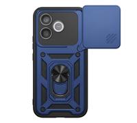 Coque pour Honor 600 Lite, Cache Caméra Coulissante et Bague Magnétique