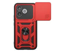 Coque pour Honor 600 Lite, Cache Caméra Coulissante et Bague Magnétique