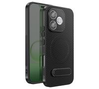 Coque pour Honor 600 Lite Effet Carbone Compatible /2 avec Béquille, Noir
