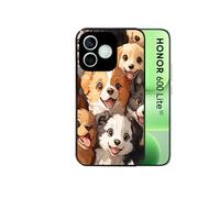 Coque pour HONOR 600 LITE - Noire, motif chien smile, semi-rigide