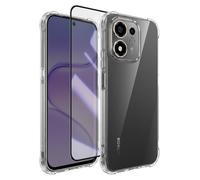 Coque pour Honor 600 Smart en Silicone Souple 2mm avec Verre Trempé HD Transparent