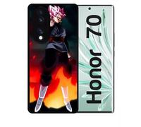 Coque Pour Honor 70 - Dbz Black Goku Crimson Warrior The Flame Of Rebellion - Silicone - Noir