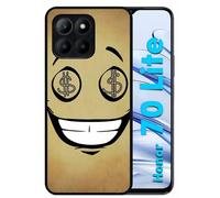 Coque Pour Honor 70 Lite - Smiley Cupide Dollars - Silicone - Noir