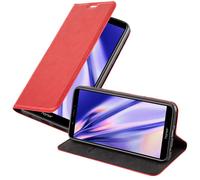 cadorabo Coque pour Honor 7C en Rouge DE Pomme - Housse Protection avec Fermoire Magnétique, Stand Horizontal et Fente Carte - Portefeuille Etui Poche Folio Case Cover