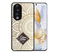 Coque Pour Honor 90 - Carpe Diem Modif Orient Fond Blanc - Silicone - Noir