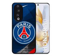 Coque Pour Honor 90 - Psg Paris Saint Germain Metalise - Silicone - Noir