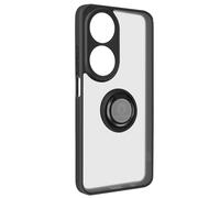 Avizar Coque pour smartphone Honor 90 Smart Antichoc Bague métallique Support vidéo Noir