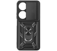 Avizar Coque pour Honor 90 Smart Bague Support Cache caméra coulissant Noir