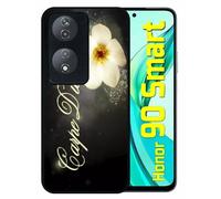 Coque Pour Honor 90 Smart - Carpe Diem Fleur - Silicone - Noir