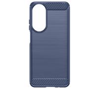 Coque pour Honor 90 Smart Flexible Effet Carbone et Brossé Avizar Bleu Carbone