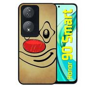 Coque Pour Honor 90 Smart - Smiley Clown Nez Rouge - Silicone - Noir