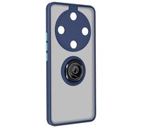 Coque pour Honor Magic 6 Lite 5G Bague Métallique Fonction Support Bleu nuit