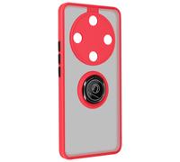 Coque pour Honor Magic 6 Lite 5G Bague Métallique Fonction Support Rouge