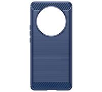 Coque pour Honor Magic 6 Lite 5G Flexible Effet Carbone Bleu Nuit
