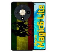 Coque Pour Honor Magic 6 Lite - Listen To Bob Marley - Silicone - Noir