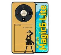 Coque Pour Honor Magic 6 Lite - One Piece Monkey D Luffy - Silicone - Noir